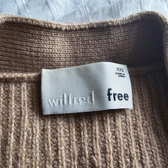 Aritzia Wilfred Free Rourke Merino Wool Sweater - 2018 - Constant Camel - Sz XXS - Picture 6 of 16